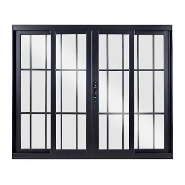 Imagem de Janela de Alumínio de Correr 100x200x8cm 4 Folhas Vidro Liso Topsul Esquadrisul