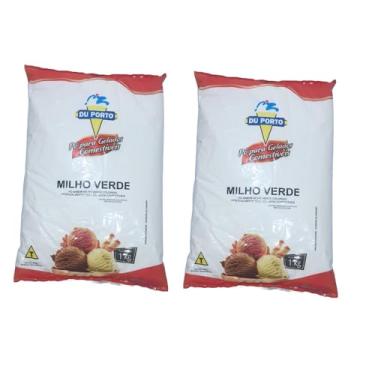 Imagem de Base Para Sorvete Massa Picolés Escolha O Sabor Kit Com 2kg Du Porto (Milho Verde)