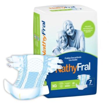 Imagem de Fralda Descartável Geriátrica Adulto Incontinência Severa Unissex NathyFral M/G/XG (X-Grande)
