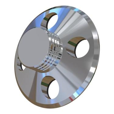 Imagem de Estabilizador de peso Audiophile 107 g/3,77 oz de alumínio banhado a ródio, superfície banhada a ródio, com redutor de vibração de almofada macia protetora para toca-discos LP de alta fidelidade