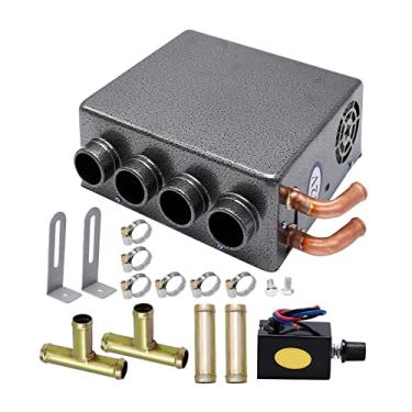 Imagem de Saihisday Aquecedor auxiliar de carro de 12 V, aquecedor auxiliar compacto universal de 4 portas, ar condicionado automotivo de inverno para aquecimento e descongelamento