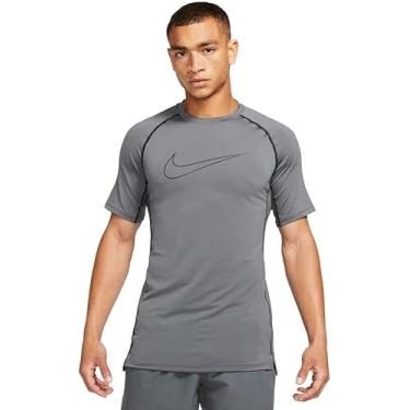 Imagem de Nike Camiseta masculina Dri-Fit de manga curta Pro Dri-Fit Slim Fit, Cinza (pace), M
