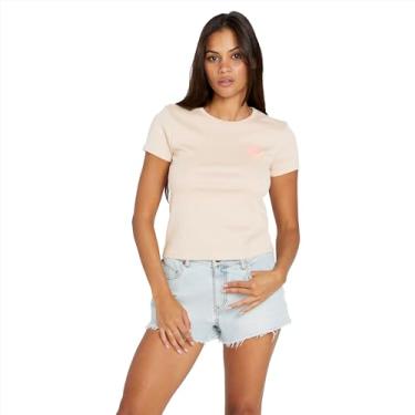 Imagem de Volcom Camiseta feminina Have a Clue de manga curta, Rosa empoeirada, P