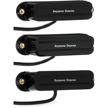 Imagem de Seymour Duncan SCR-1 Cool Rails Strat Single Coil Size Humbucker Pickup Conjunto de 3 peças - Preto