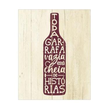 Imagem de Placa Decorativa 20x25 Garrafa de Vinho Adega