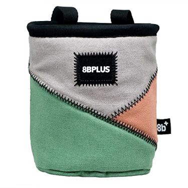 Imagem de 8BPLUS PROBAG – Saco de giz para escalada e pedregulho – cinto, mosquetão e caixa de presente incluídos – Abertura ampla – Porta-pincéis para canhotos e destros (verde lavado)