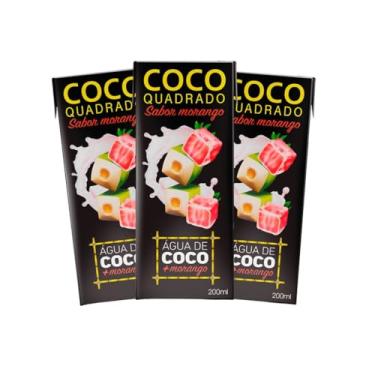 Imagem de Água de Coco Quadrado 9unx200ml Morango
