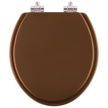 Imagem de Assento Sanitário Poliester Soft Close Contemporary Ocre (Marrom) para vaso Hervy
