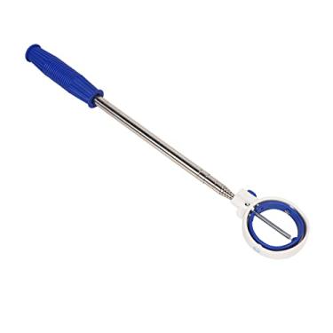 Imagem de Coletor de Bolas Portátil, Aço Inoxidável 8 Seções Coletor de Bolas Telescópico Recuperadores de Bolas para Acessórios Acessórios para Cursos (Branco azulado)