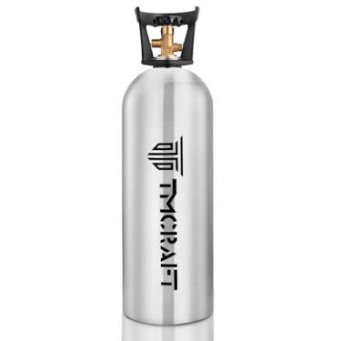 Imagem de TMCRAFT Tanque de CO2 de 9 kg, cilindro de liga de alumínio de alta resistência com válvula CGA-320, cilindro aprovado pelo DOT para kit Kegerator e dispensador de cerveja de pressão