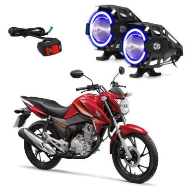 Imagem de Kit Farol de Milha para Moto CG 160 TITAN SE 2016 2017 2018 2019 Angel