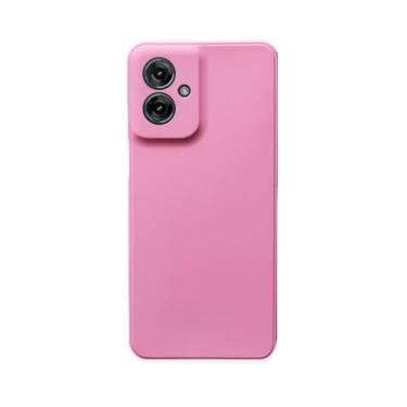 Imagem de GR Global Revolution, Capa Capinha Aveludada Anti Impacto Para Motorola Moto G55 Cor:Rosa
