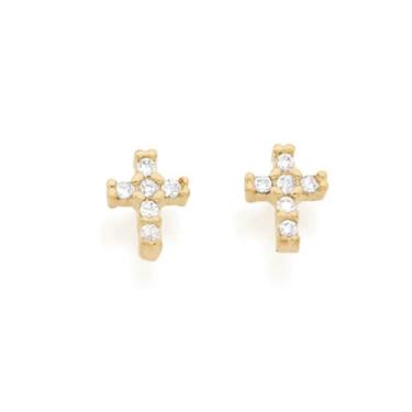 Imagem de Brincos banhado ouro 3x 24k 18k e 22k femininos cravejado zircônias pe