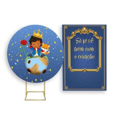Imagem de Painel De Festa Redondo 1,50x1,50 + Painel Vertical 1,50x2,20 - Pequen