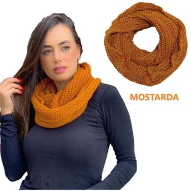 Imagem de Cachecol Gola Feminino Masculino  Inverno Dupla Volta Macio Quentinho 