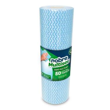 Imagem de Pano multiuso Slim (rolo c/ 28cm x 25m picotado aprox. 50cm) azul - No