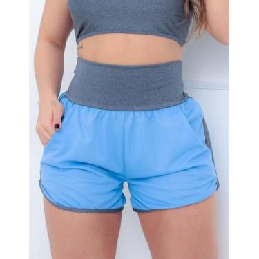 Imagem de Shortinho Esportivo Fitness Feminino Dry Fit Running com Bolsos Cintur