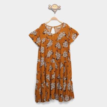 Imagem de Vestido Infantil Milon Estampado, Amarelo, 3A