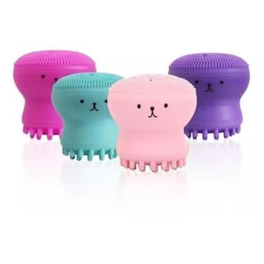 Imagem de Esponja Limpeza Facial Esfoliante Formato Polvo De Silicone - Geral