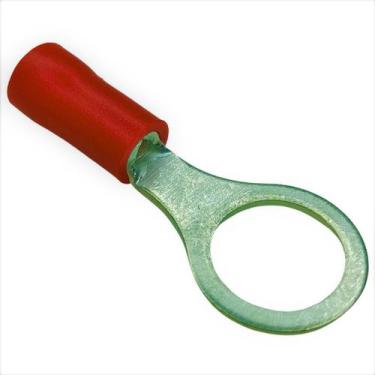 Imagem de Kit 30 Peças Terminal Olhal Anel Vermelho Isolado 0,5 a 1,5mm M8 Conec