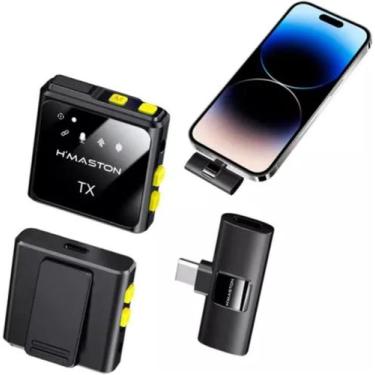 Imagem de Microfone Sem Fio Tipo-c Duplo Lapela Profissional Android Cor Mk11 - 