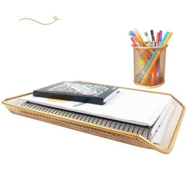 Imagem de Bandeja Organizadora Papel A4 Documentos e Porta Caneta Lápis Escritór