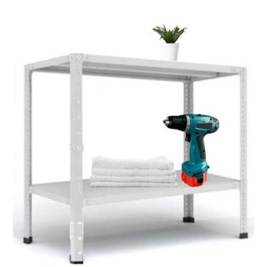 Imagem de Bancada aço 2 bandejas 0,30x0,91x1,00 linha leve - ESTANTE CENTER