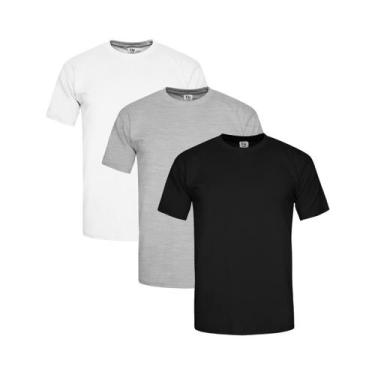 Imagem de Kit 3 Camisetas Slim Fit Masculinas Básicas Algodão Premium - TRV, GG,