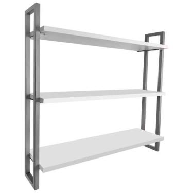 Imagem de Prateleira De Parede Isla - Loja da Isa, Prata/Branco