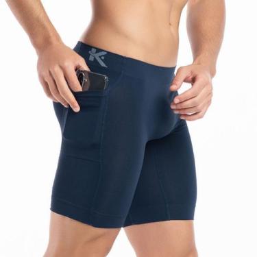 Imagem de Bermuda térmica masculina com bolso corrida treino academia Keeper, Ma