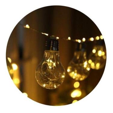 Imagem de Varal Arame Luminária 10 Lâmpadas Led Decoração Casamentos - Novidade 