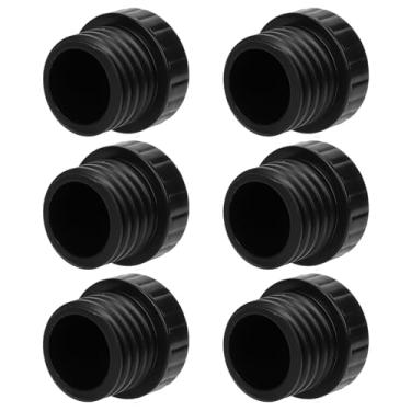 Imagem de 6 peças de plugues de segurança de soquete de luz, ID 1,9 cm OD 2,6 cm tampas de soquete de luz, tampas de tampa de soquete de lâmpada para luzes de cordas, tomadas de luz embutidas e padrão