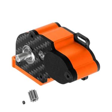 Imagem de RCMYou Aluminum Transmission Gearboxes Upgrades Part for Axial SCX10 SCX10 II 90046 90047,RC Crawler Car Alloy Transmission Gearbox Hop Ups,Orange
