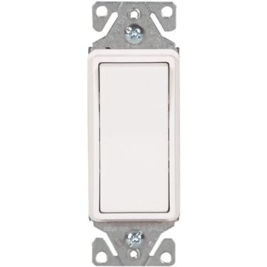 Imagem de Eaton C7511W-SP-L 15 Amp, 120 volts padrão haste metal haste única decorador interruptor iluminado, branco