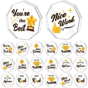 Imagem de Treela 18 peças de acrílico prêmios troféus presentes de agradecimento de funcionários em massa Prêmio de agradecimento polígono troféu presentes de equipe para funcionários adultos estudantes