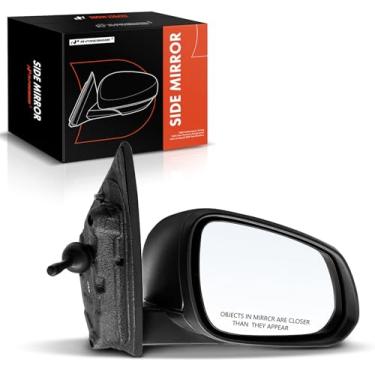 Imagem de A-Premium Espelho retrovisor manual do lado do passageiro compatível com Chevrolet Spark 2016 - Espelho retrovisor externo preto dobrável manual não aquecido - Substituição # 42699545