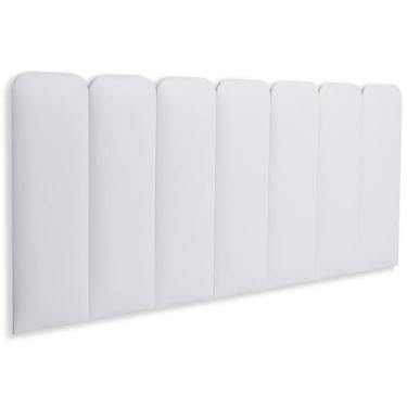 Imagem de Cabeceira Casal Estofada de Colar na Parede Kit 7 Placas Modelo Arredo