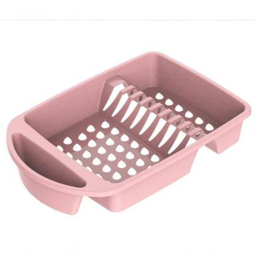 Imagem de Escorredor De Louças Para Pratos Copos Talheres - Rosa