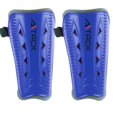 Imagem de Caneleira Esportiva Premium Atack Adulto Pró Com Ajuste , Azul