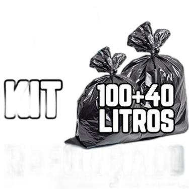 Imagem de Kit Saco De Lixo 100un 100l E 100un 40l Preto Reforçado - HIGIPACK