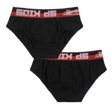 Imagem de Kit 6 cuecas Slip com cós Infantil 100% algodão  Tamanho P - Dani ling