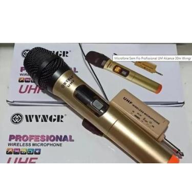 Imagem de Microfone Sem Fio Uhf Mic Dinâmico Com Portátil Mini Receptor p10 Kara
