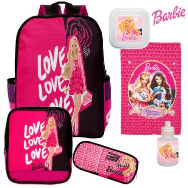 Imagem de Mochila Infantil Barbie Escolar Costas com Acessórios Bom Preço - TOYS