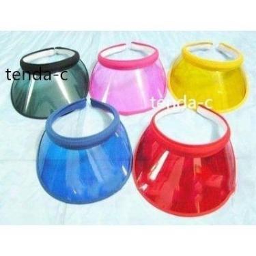 Imagem de Tiara Viseira Da Annita Aba 8cm Moda Verão Com Protecao Uv - oem, Azul