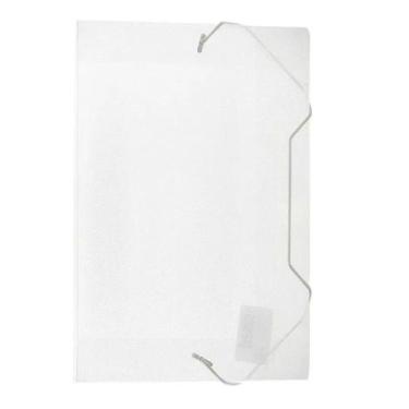 Imagem de Kit 50 Pastas Aba Elásticas Plástica Oficio Transparente Fina - ACP