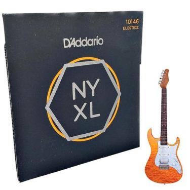 Imagem de Jogo de Cordas Daddario 010 p/ Guitarra NYXL1046 Tensão Leve - D'Addar