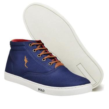 Imagem de Tenis Sapatenis Masculino Cano Alto Bota Barato - Polo Blu, Azul, 42