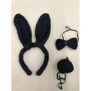 Imagem de Kit Tiara Coelho Para Fantasia Cosplay Preto - ga