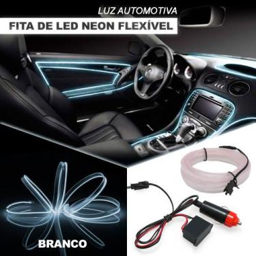 Imagem de Fita Barra Led P/ Painel Branco Frio Fiat 500 2009 2010 2011 2012 5m F