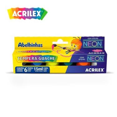Imagem de Tinta Guache Neon Acrilex - 6 Cores